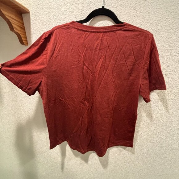 Rust/Red Orange TreeBlend V-Neck T-Shirt - Size XL - Picture 6 of 7